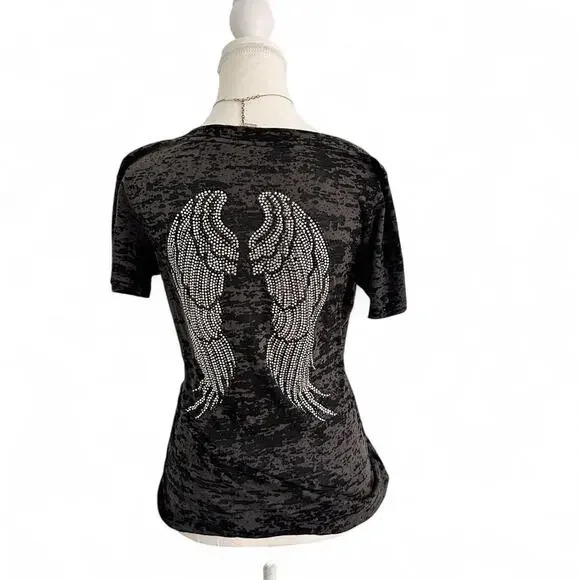 Angel Mcbling Wings Sheer Full Length Staple Pieve Top Size Large - Picture 3 of 6